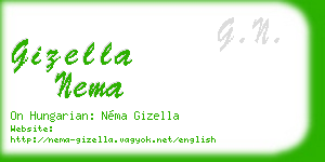 gizella nema business card
