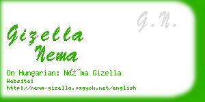 gizella nema business card